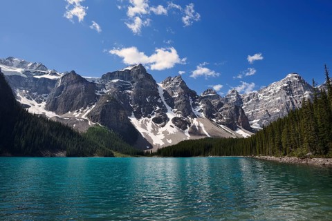 Moraine Lake and mountains of the Valley of the Ten Peaks, Banff National Park, Alberta, Canada