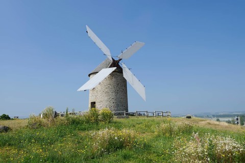 Windmill Moulin a vent de Moidrey, Pontorson, Departement Manche, Normandy, France