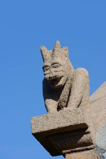 Figure at a chapel, Ploumanac'h, Cote de Granit Rose, Cotes-d'Armor, Brittany, France
