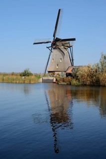 Historic windmill, UNESCO World Heritage Site, Kinderdijk, South Holland, Netherlands