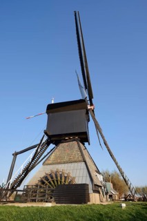 Historic windmill, UNESCO World Heritage Site, Kinderdijk, South Holland, Netherlands