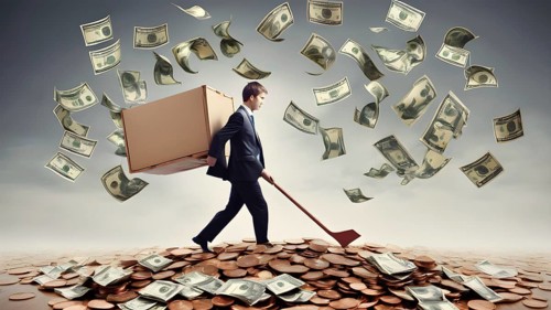 Concept of financial investment money saving money growth business success, AI generated