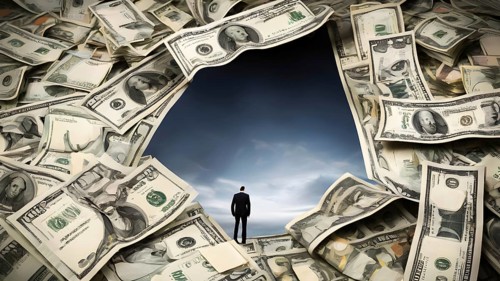 Concept of financial investment money saving money growth business success, AI generated