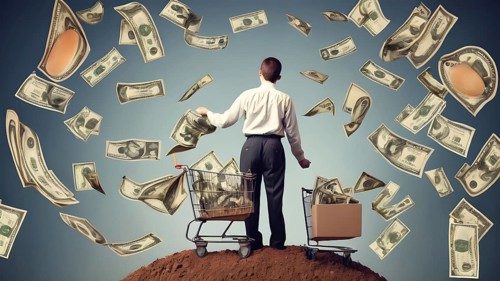 Concept of financial investment money saving money growth business success, AI generated