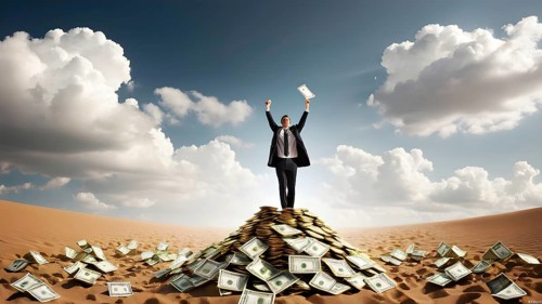 Concept of financial investment money saving money growth business success, AI generated