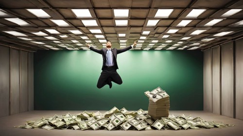 Concept of financial investment money saving money growth business success, AI generated