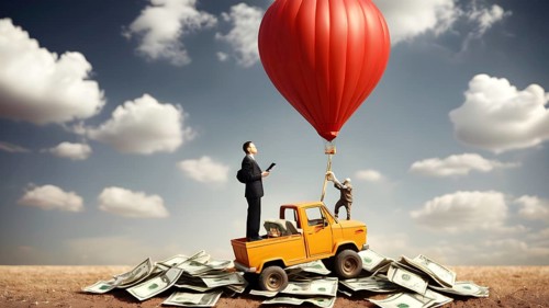 Concept of financial investment money saving money growth business success, AI generated