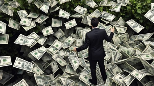 Concept of financial investment money saving money growth business success, AI generated