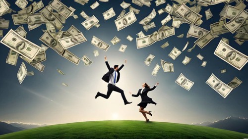 Concept of financial investment money saving money growth business success, AI generated