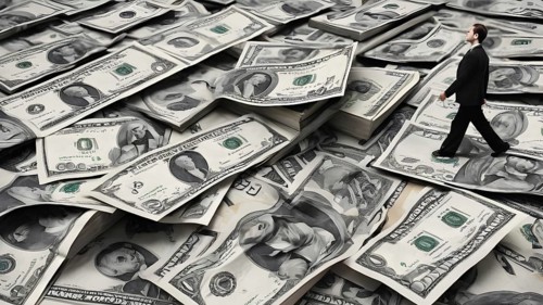 Concept of financial investment money saving money growth business success, AI generated