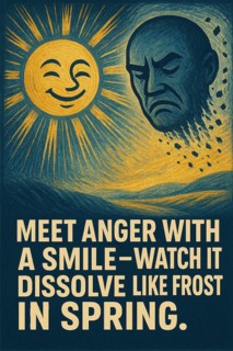 Metaphoric sufi poster showing kindness as the soul's most beautiful and gentle act of worship, AI