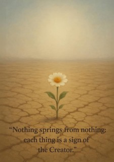 This symbolic artwork reflects the timeless question: Nothing builds nothing—so who began the