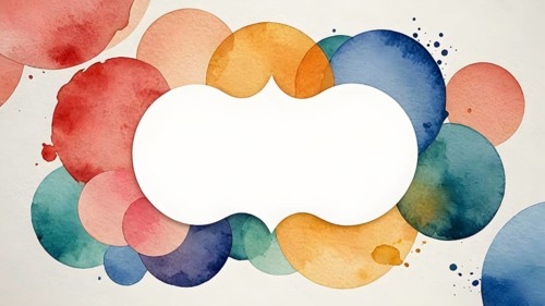 Watercolor template frame design for greeting card. Invitation card template suitable for wedding,