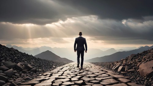 Success, achievement of goal in business and life. Achievement and Business Goal Success Concept.