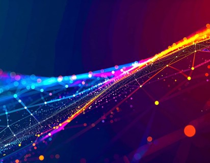 Neural network glowing brain wall art poster, abstract digital connections symbolizing