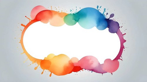 Watercolor template frame design for greeting card. Invitation card template suitable for wedding,
