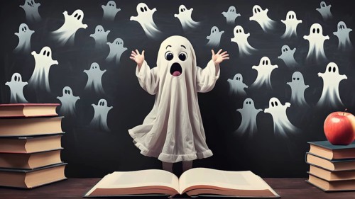 Phobia of educational and school concept, AI generated image