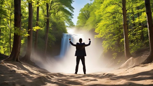 Success, achievement of goal in business and life. Achievement and Business Goal Success Concept.