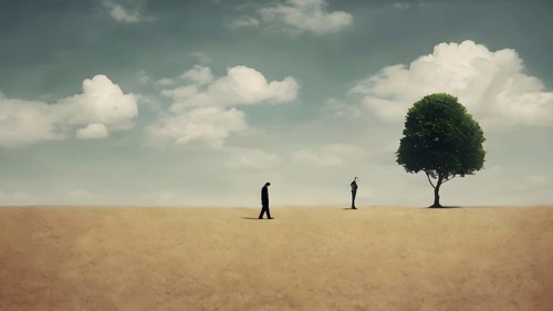 The corporality existent life journey Concept. AI generated image