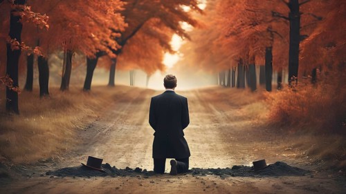 The corporality existent life journey Concept. AI generated image
