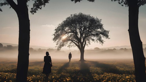 The corporality existent life journey Concept. AI generated image