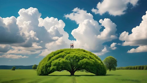 The corporality existent life journey Concept. AI generated image