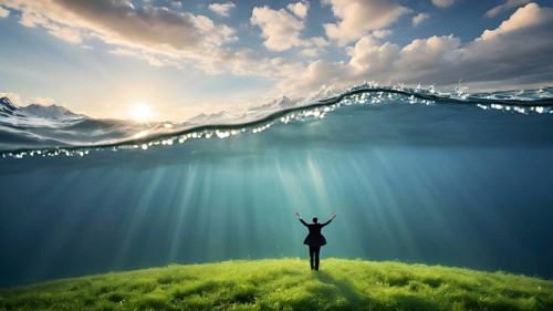 The corporality existent life journey Concept. AI generated image