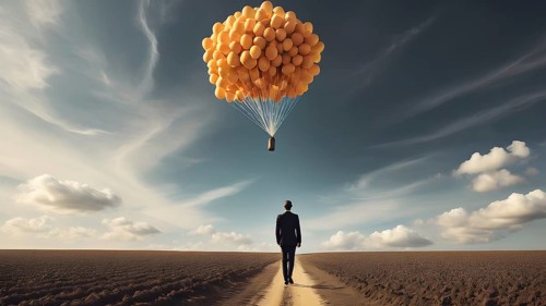 The corporality existent life journey Concept. AI generated image