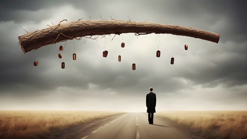 The corporality existent life journey Concept. AI generated image