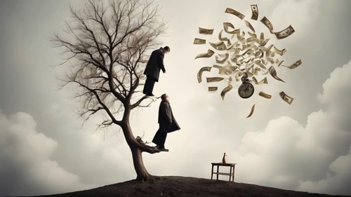 The corporality existent life journey Concept. AI generated image
