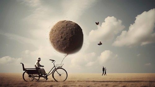 The corporality existent life journey Concept. AI generated image