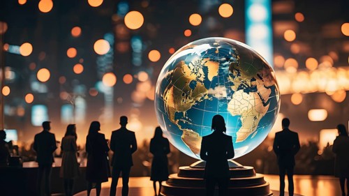 Business or politic concept indicating globalization. Business concept. business people, business