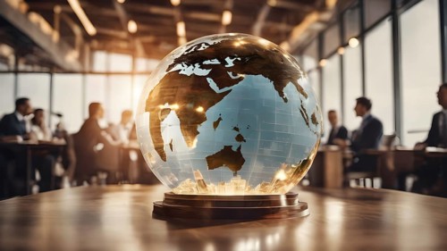 Business or politic concept indicating globalization. Business concept. business people, business
