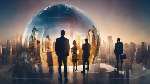 Business or politic concept indicating globalization. Business concept. business people, business