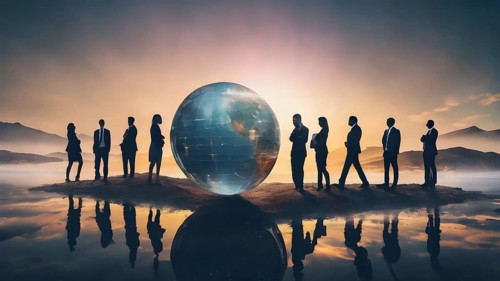 Business or politic concept indicating globalization. Business concept. business people, business
