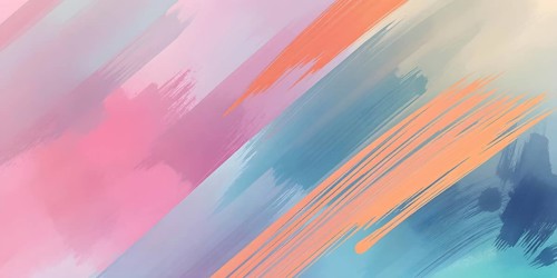Abstract gradient hand painted multi color brush strokes.on a black background AI generated image,