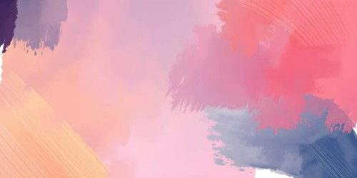 Abstract gradient hand painted multi color brush strokes.on a black background AI generated image,