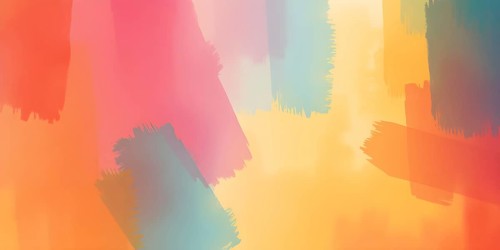Abstract gradient hand painted multi color brush strokes.on a black background AI generated image,