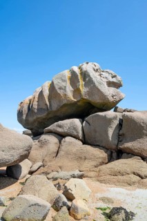 Spectacular pink granite rocks, sculpted by wind and sea, sometimes with animals and fantasy