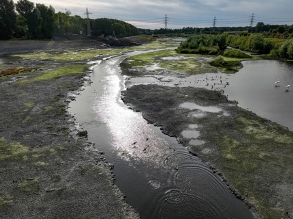 Dortmund, Castrop-Rauxel, North Rhine-Westphalia, Germany - River renaturalisation, renaturation of