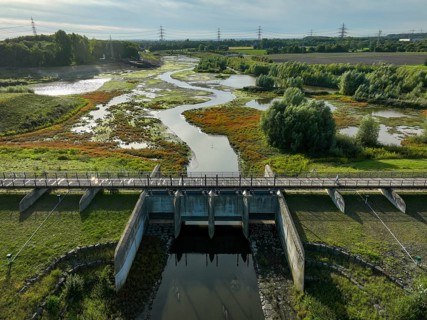Dortmund, Castrop-Rauxel, North Rhine-Westphalia, Germany - River renaturalisation, renaturation of
