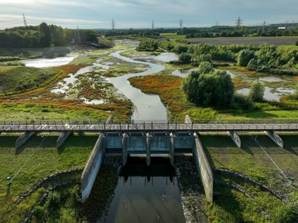 Dortmund, Castrop-Rauxel, North Rhine-Westphalia, Germany - River renaturalisation, renaturation of