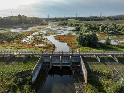 Dortmund, Castrop-Rauxel, North Rhine-Westphalia, Germany - River renaturalisation, renaturation of