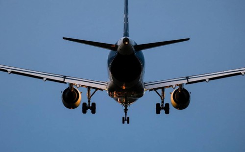 Landing of an aircraft at BER Berlin Brandenburg Willy Brandt Airport, Schönefeld, 29/09/2025,