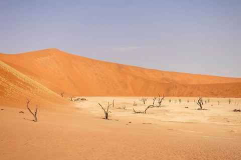 Big Daddy Dune & Deadvlei, Namibia – Towering red dune above Deadvlei's ancient dead camelthorn