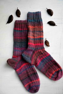 Knitted socks in pink