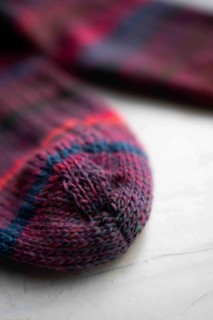Knitted socks in pink