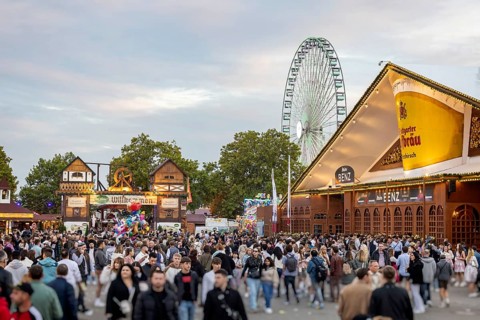 Folk festival time in Stuttgart. The 178th Cannstatter Volksfest on the Wasen is one of the most