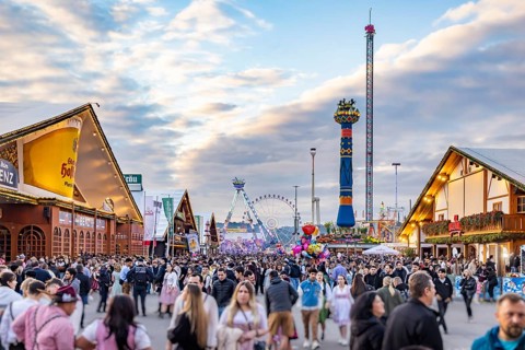 Folk festival time in Stuttgart. The 178th Cannstatter Volksfest on the Wasen is one of the most