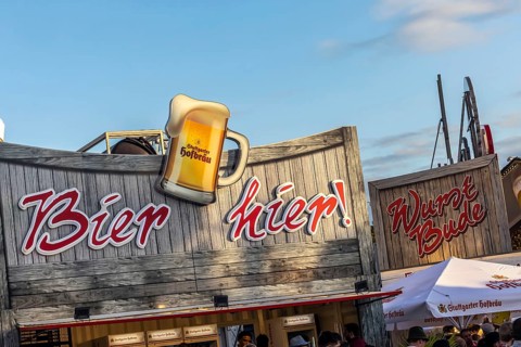 Folk festival time in Stuttgart. The 178th Cannstatter Volksfest on the Wasen is one of the most